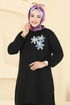 Çiçek Detay İkili Takım 2706AYD574-MS Siyah - Thumbnail