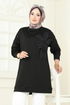 Çiçek Detaylı Tunik 2702AYD574-MS Siyah - Thumbnail