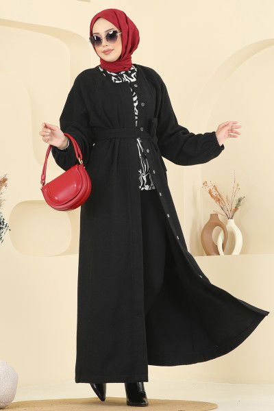 B.G.S. - معطف أسود 0504BG354-MS