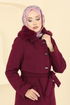 Coat 1121OZT1013-MS Burgundy - Thumbnail
