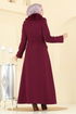Coat 1121OZT1013-MS Burgundy - Thumbnail
