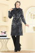 معطف رمادي غامق 1183OZT1013-MS - Thumbnail