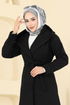 معطف أسود 6234BSK463-MS - Thumbnail