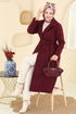 Coat 6236BSK463-MS Burgundy - Thumbnail