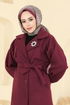 Coat 6253BSK463-MS Burgundy - Thumbnail