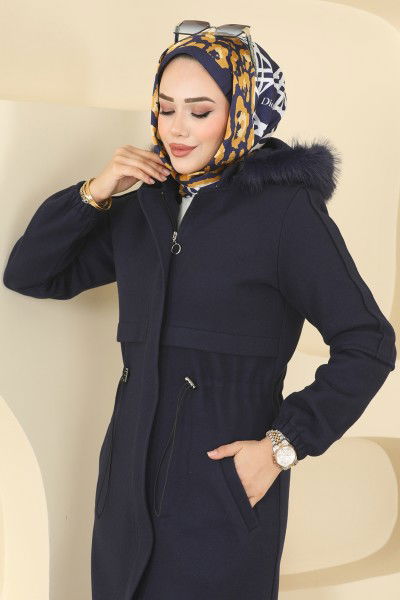 Y.G.S. - Coat 6661YG95-MS Navy Blue