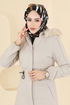 معطف بيج 6661YG95-MS - Thumbnail