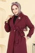 Coat 6663YG95-MS Burgundy - Thumbnail