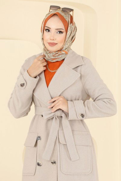 T.R.T. - معطف بيج 7021TRT545-MS