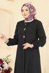 معطف أسود 8195AB368-MS - Thumbnail