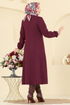 Coat 8195AB368-MS Burgundy - Thumbnail