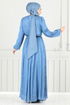 Collier La Bible Robe de soirée 4023YGS898-L Bleu - Thumbnail