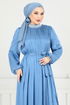 Collier La Bible Robe de soirée 4023YGS898-L Bleu - Thumbnail