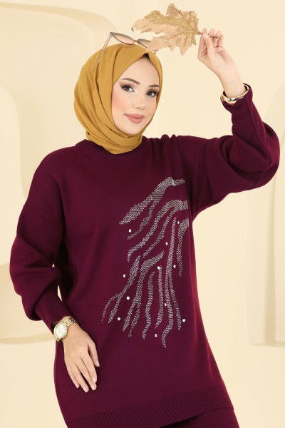 M.T. - طقم خمري 1106MT581-MS