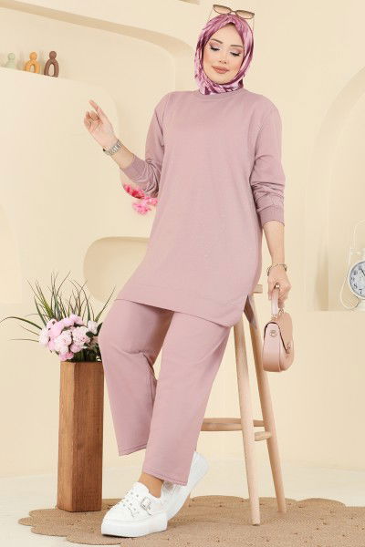 O.Z.N. - طقم بيج وردي 206OZN1046-MS