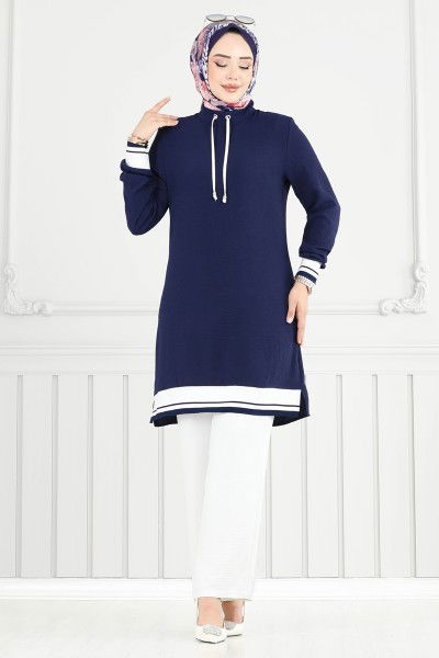 S.L. - Combined 2688SL432-MS Navy Blue&Ecru