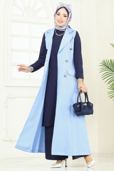 S.L. - Combined 2699SL432-MS Baby Blue & Navy Blue