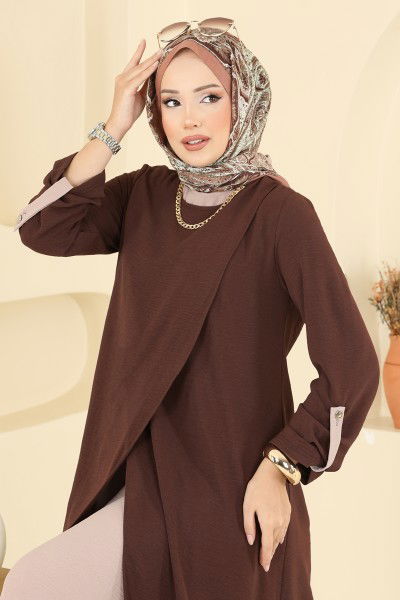 S.L. - طقم بني وبيج 2742SL432-MS