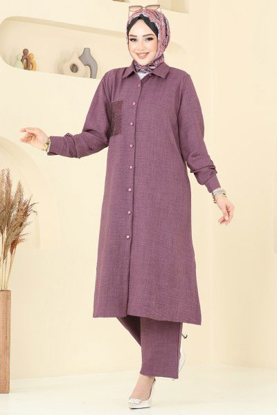 H.B.S. - طقم وردي غامق 3087HBS856-MS