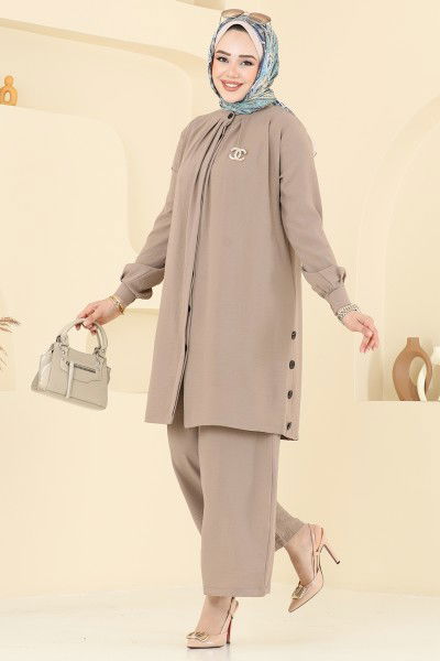 H.B.S. - طقم بيج غامق 3100HBS856-MS