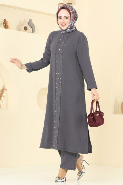 H.B.S. - طقم رمادي غامق 3101HBS856-MS