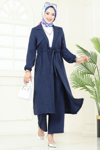 D.V.L. - Combined 387DVL817-MS Navy Blue