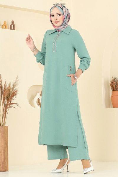 D.V.L. - طقم أخضر باهت 446DVL817-MS