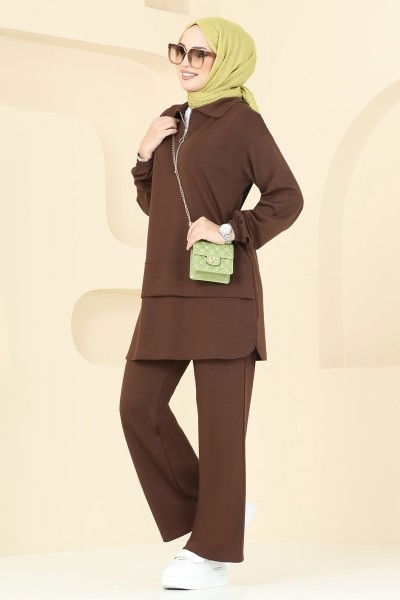 H.B.S. - طقم بني غامق 5017HBS856-MS