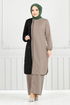 Côtes Détail Hijab Brûlant 9118PL940-L Sombre La Vision - Thumbnail