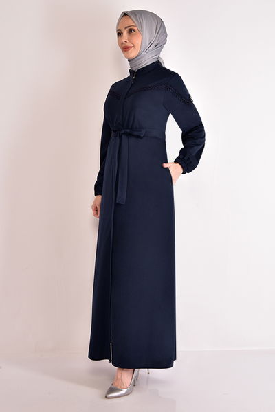 N.Y.A - Dantel Detay Ferace Lacivert NYA2643