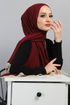 Dantelli Şifon Şal Bordo MİH3014 - Thumbnail