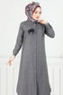 De L'Avant Boutonné Hijab Équipe Numéro de pièce 815OZR1047-M Anthracite - Thumbnail