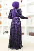 Dentelle Robe de soirée AMM2679 Violet - Thumbnail