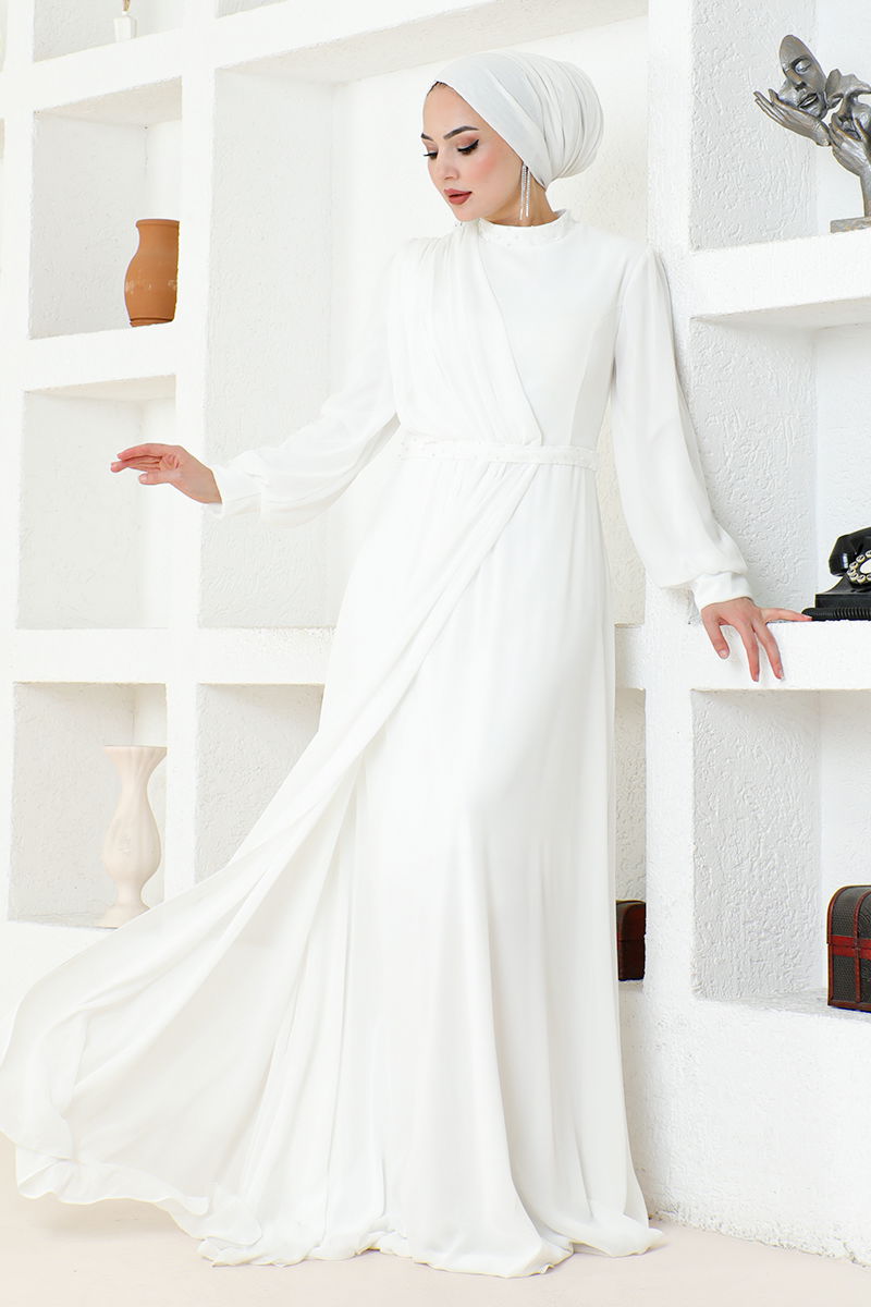 Dentelle Robe de soiree Blanc