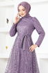 Dentelle Robe de soirée Numéro de modèle: YGS6421 Lilas - Thumbnail