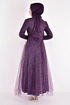 Dentelle Robe de soirée Violet LM2471 - Thumbnail