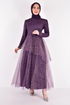 Dentelle Robe de soirée Violet LM2471 - Thumbnail