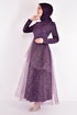 Dentelle Robe de soirée Violet LM2471 - Thumbnail