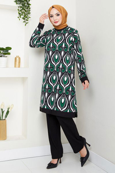 MRV B.O. - Desenli Bürümcük Takım 185BO1060-M Yeşil