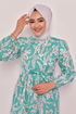 Desenli Elbise Mint EFL12202 - Thumbnail