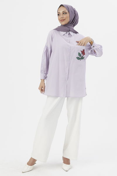 TFS - Desenli Tunik Lila TFS23495