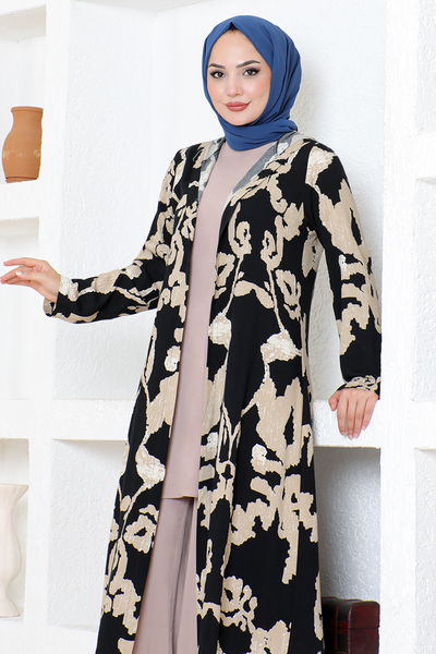 MRV B.G.S. - Desenli Üçlü Viskon Takım 0332BGS895 Siyah&Vizyon - 343244