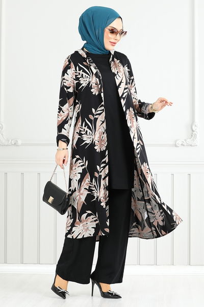 MRV B.G.S. - Desenli Viskon Takım 4030BGS895-M Siyah - 352622