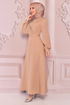 Die Bibel Abendkleid Beige END5512 - Thumbnail