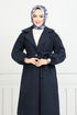 Double Breasted Collar Stamp Coat 7017TRT1045-M Laci - Thumbnail