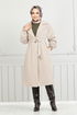 Double Breasted Collar Stamp Coat 7017TRT1045-M The Stone - Thumbnail