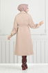 Double Breasted Collar Stamp Coat 7017TRT1045-M Vision - Thumbnail