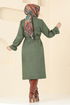 Double Breasted Collar Trench coat 2170TGE913-M Khaki - Thumbnail