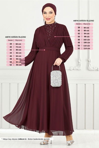 MRV A.L.G. - Drape Detail Stony Evening dress 0404ALG1079-M Burgundy - 354870