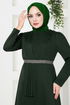 Drape Detailed Hijab Team 5028SL890-M Emerald - Thumbnail